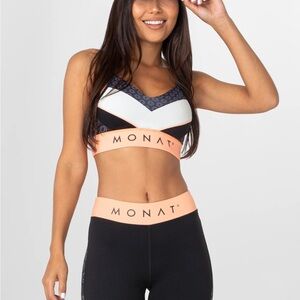 Monat Black and White Sports Bra
